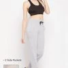 Comfort Fit Active Joggers In Dark Grey With Side Pockets
