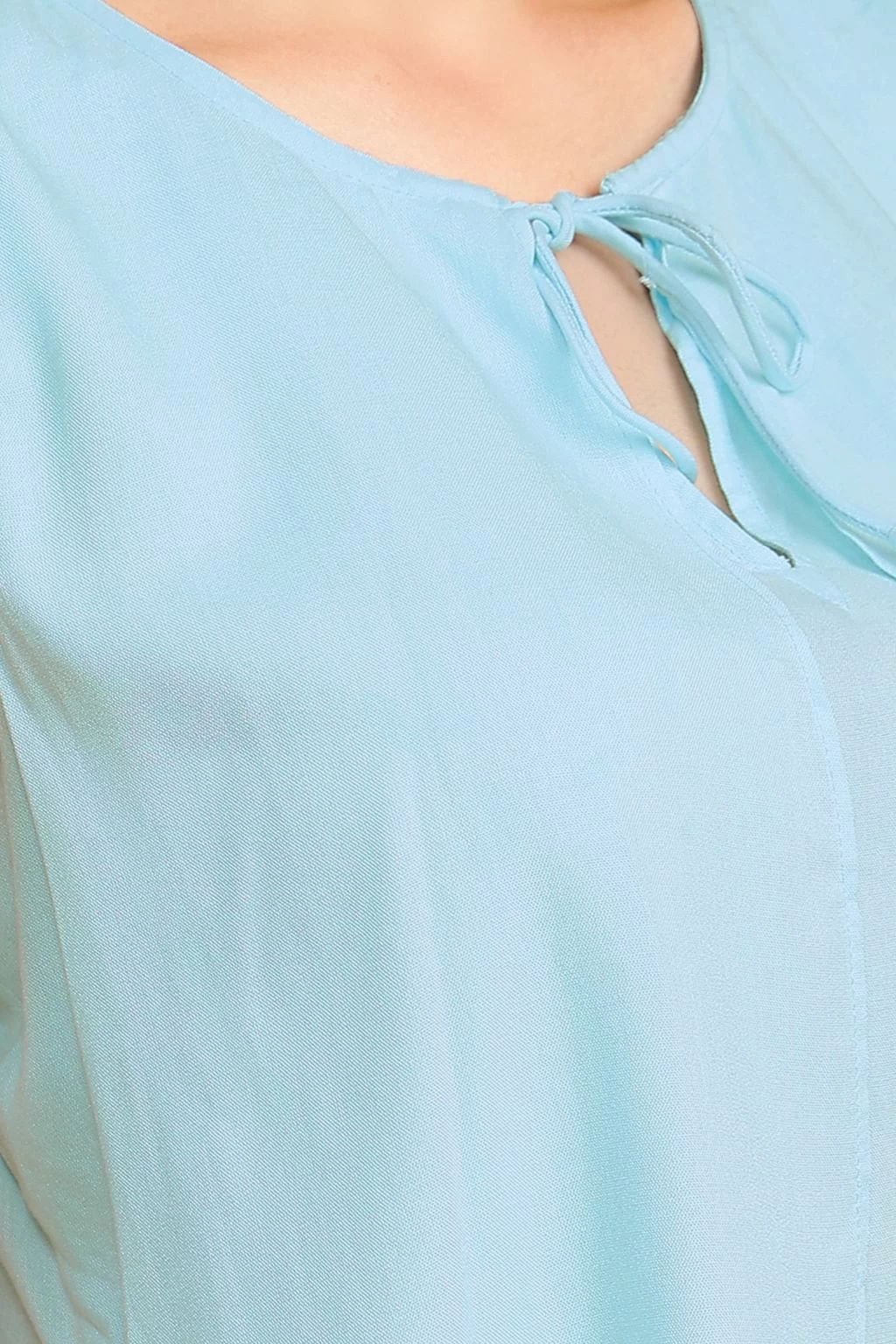 Chic Basic Top & Pyjama Set In Sky Blue - Rayon - Image 4