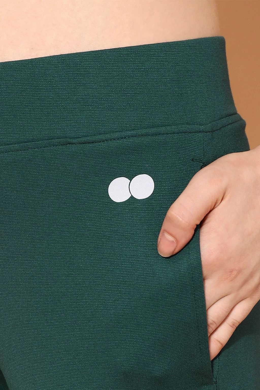 Comfort Fit High-Rise Flared Yoga Pants In Teal Blue With Side Pockets - Image 5