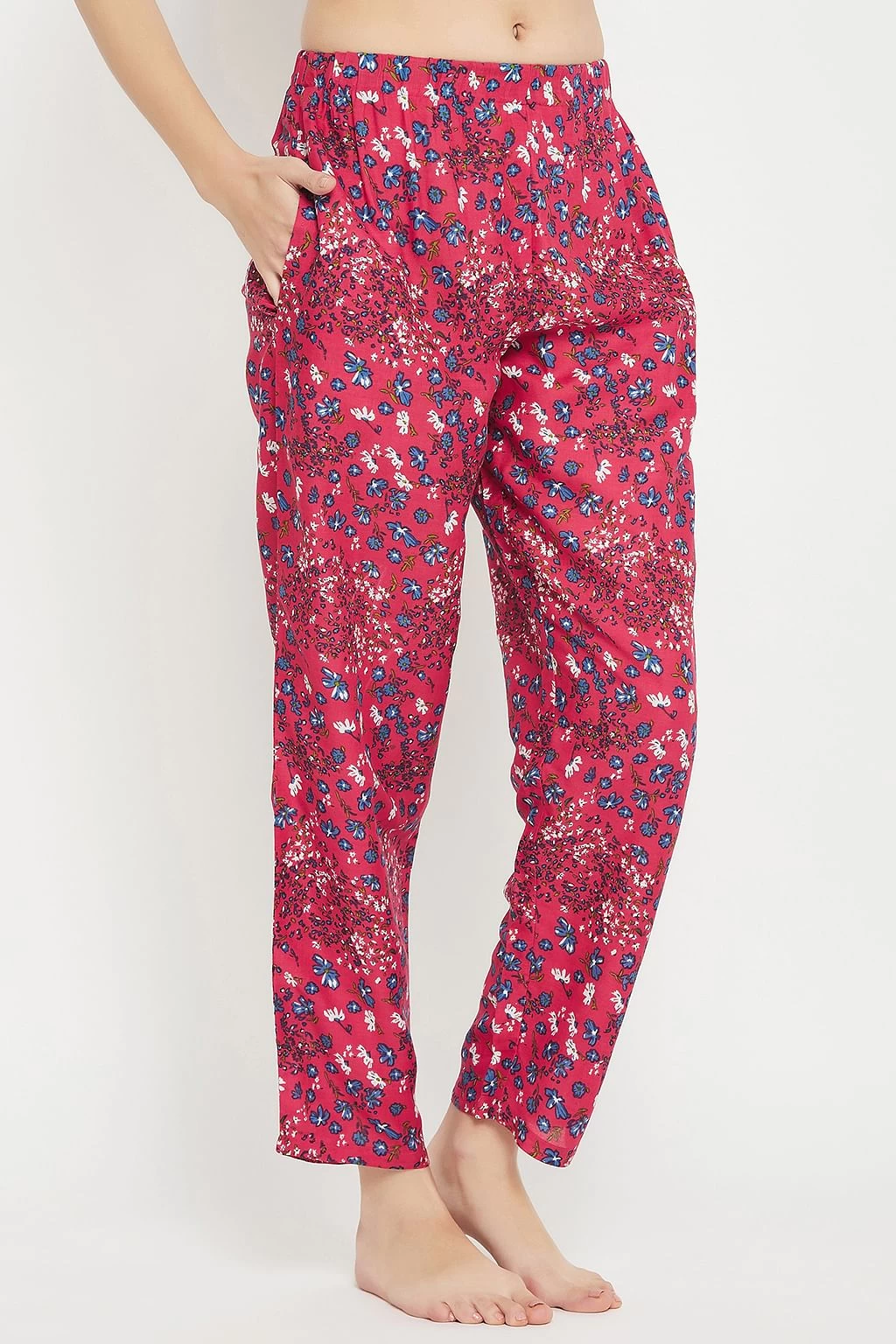 Pretty Florals Pyjama In Pink - Rayon - Image 4