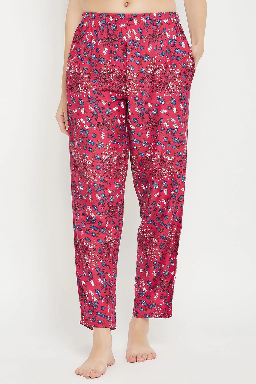 Pretty Florals Pyjama In Pink - Rayon - Image 2