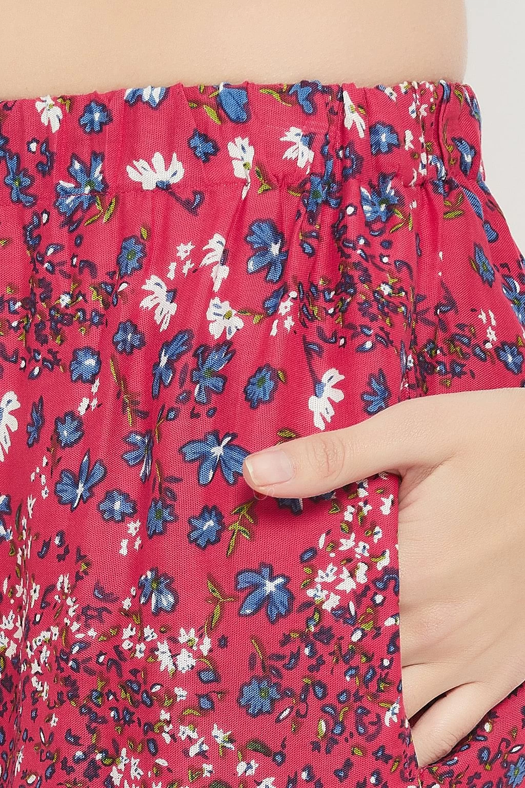 Pretty Florals Pyjama In Pink - Rayon - Image 6