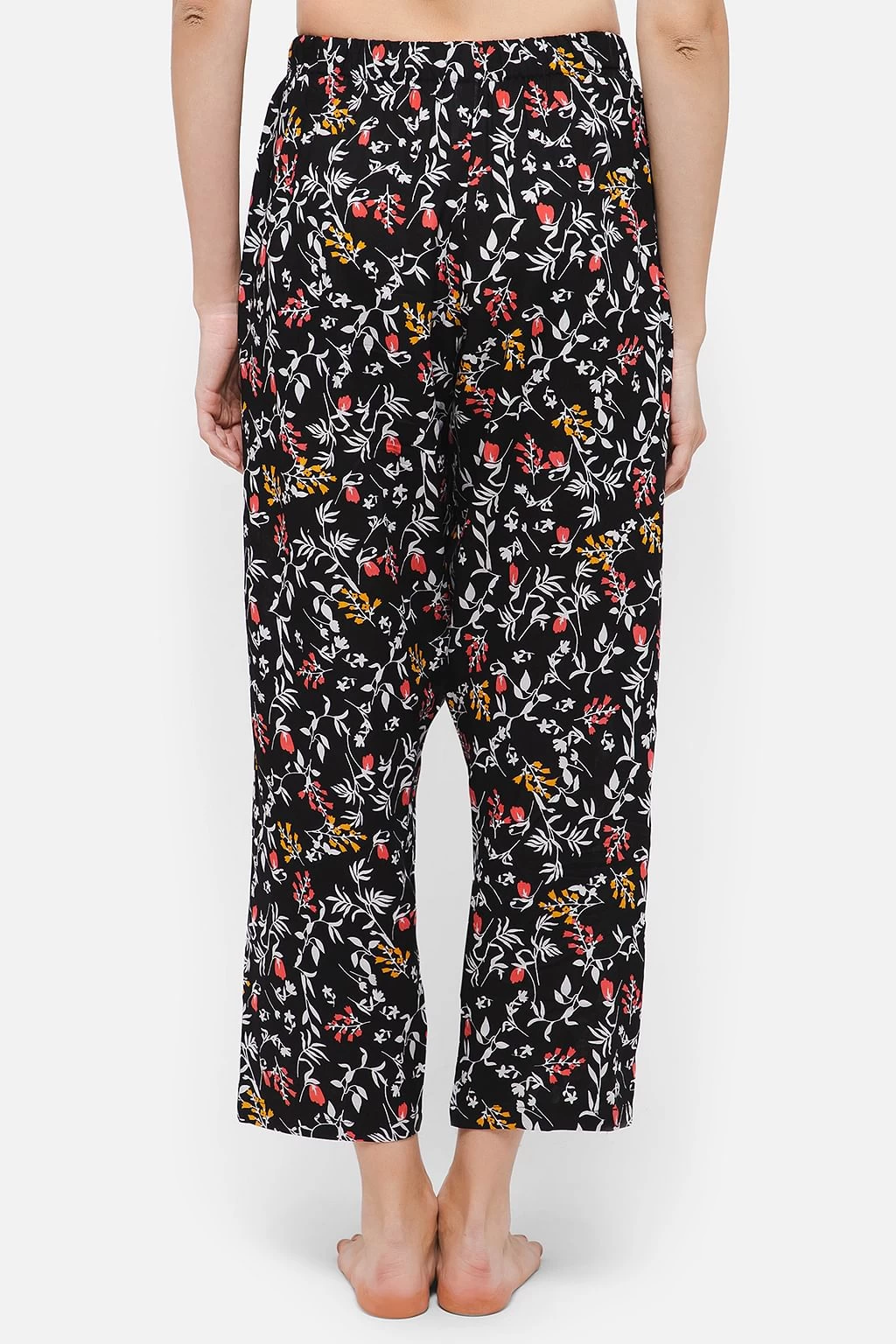 Pretty Florals Pyjama In Black - Rayon - Image 5