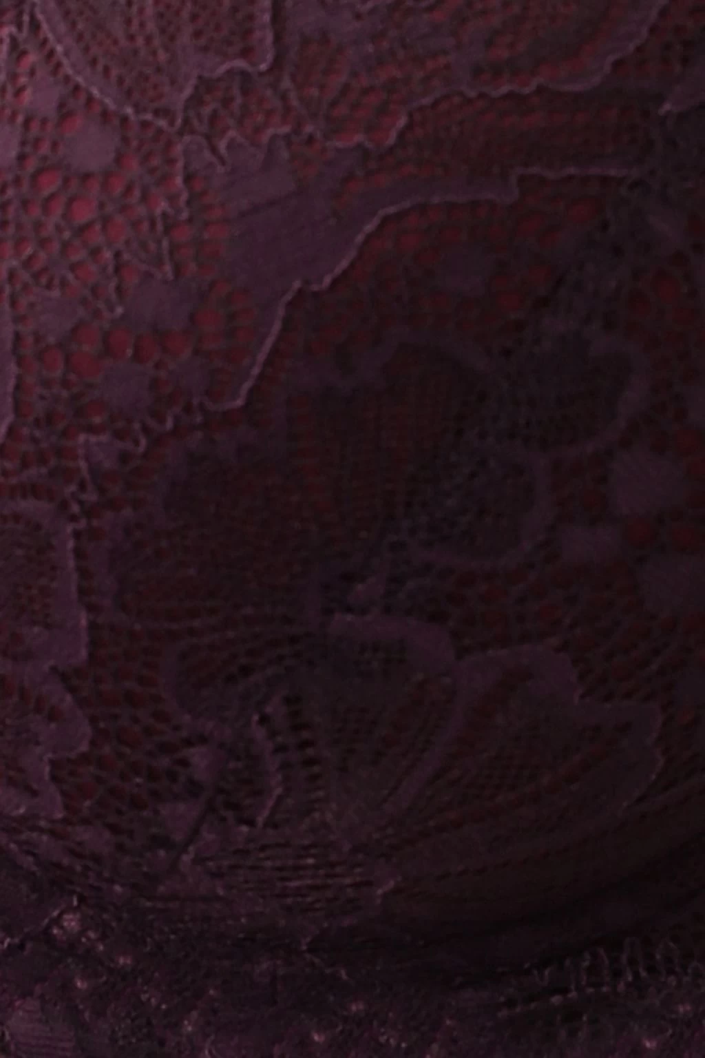 Level 1 Push-Up Padded Underwired Demi Cup Multiway Bra In Wine Colour - Lace - Image 4