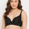 Level 2 Push-Up Padded Underwired Demi Cup Multiway T-shirt Bra In Black