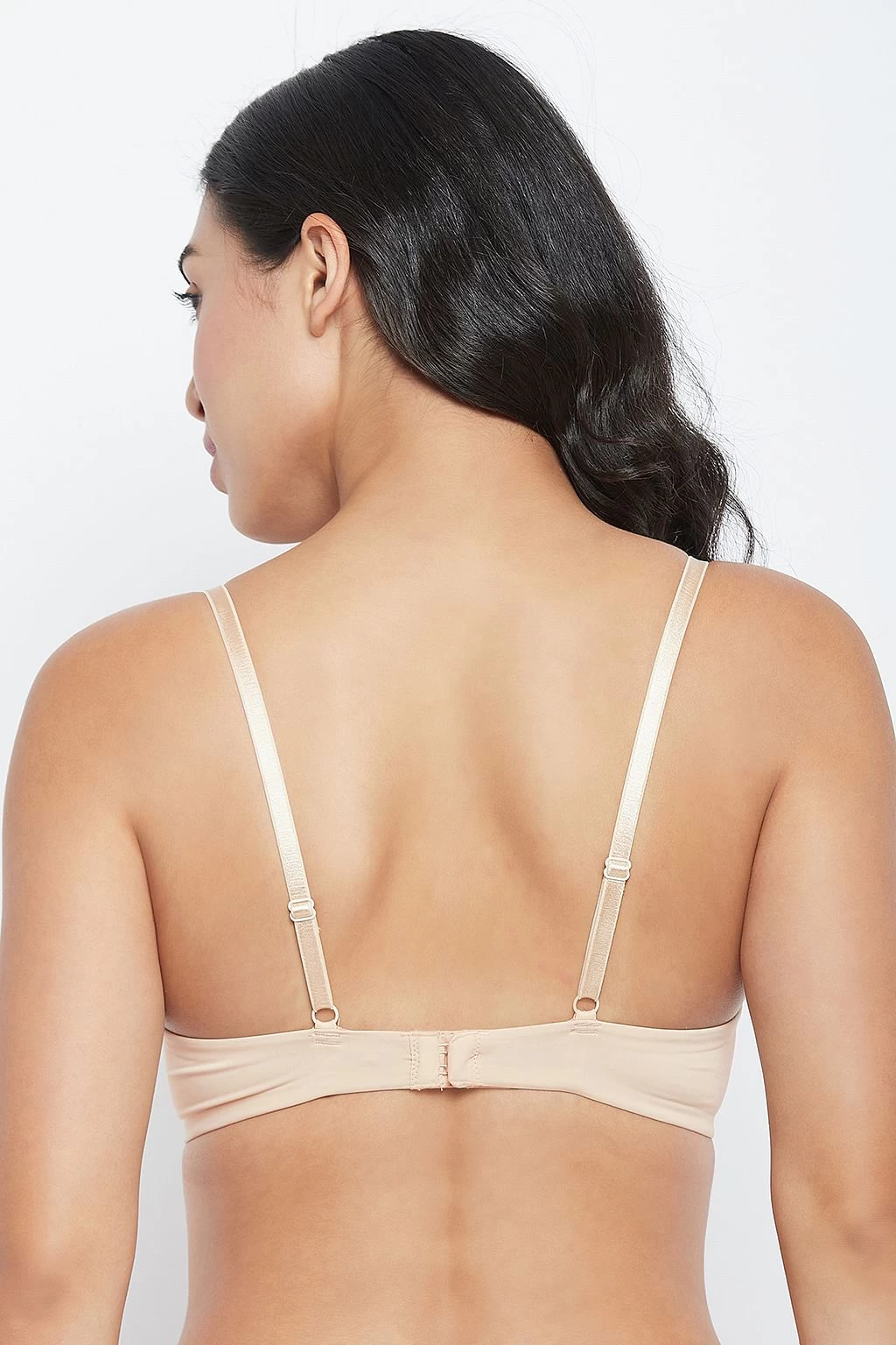 Level 1 Push-up Underwired Demi Cup Balconette Bra In Nude Colour - Image 4