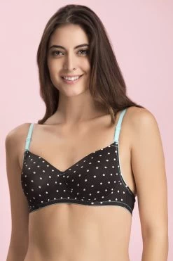 Lightly Padded Non-Wired Polka Print Multiway T-Shirt Bra With Matching PN5101P13