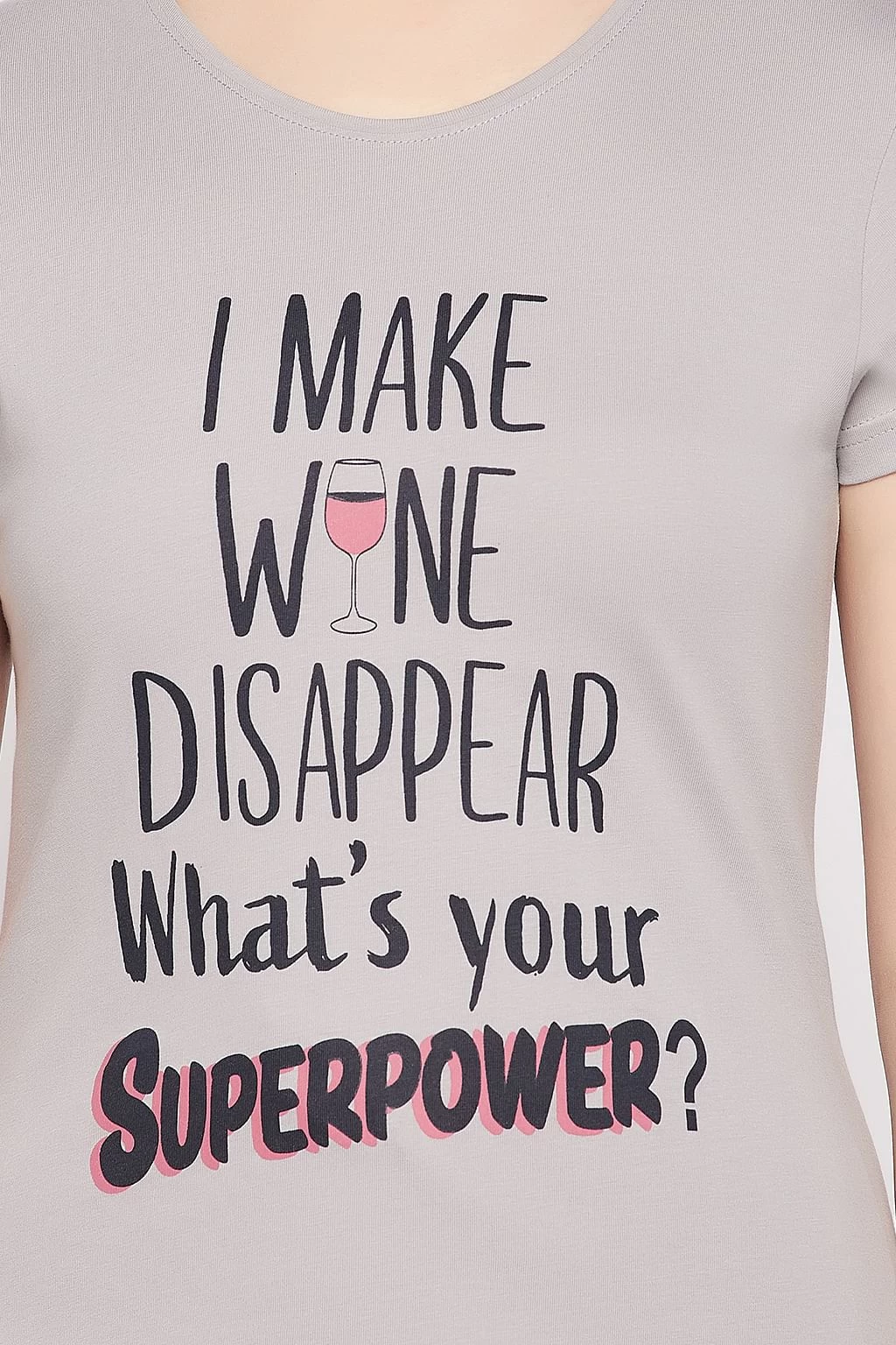 Quirky Quotes Top & Joggers Set In Grey - 100% Cotton - Image 6