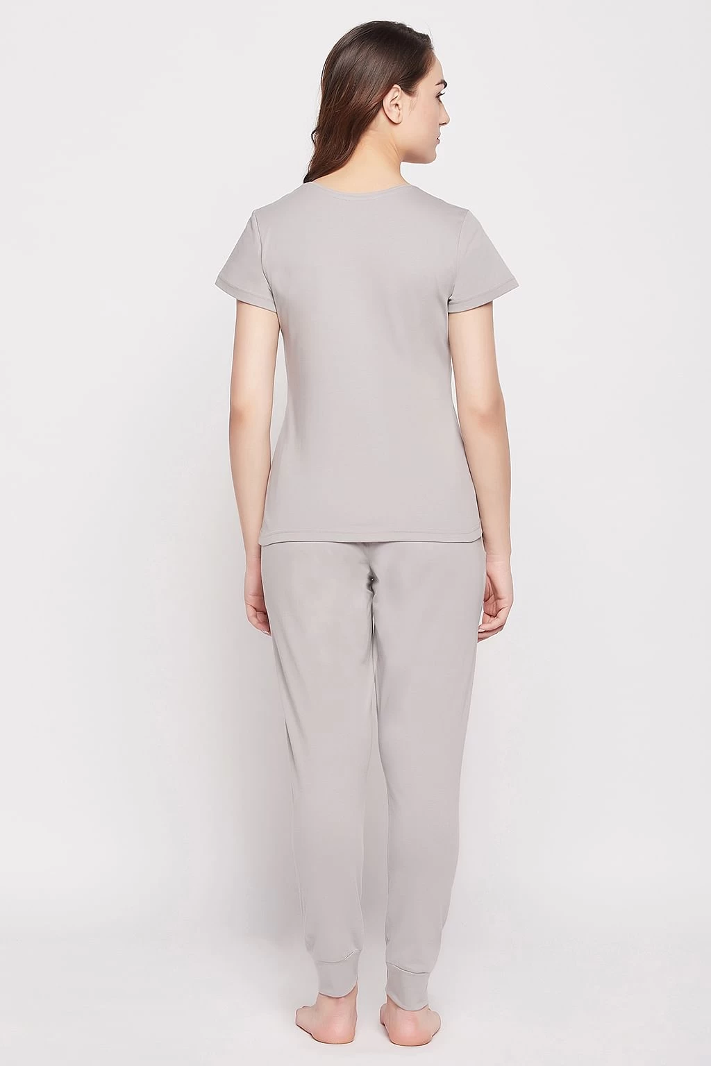 Quirky Quotes Top & Joggers Set In Grey - 100% Cotton - Image 5