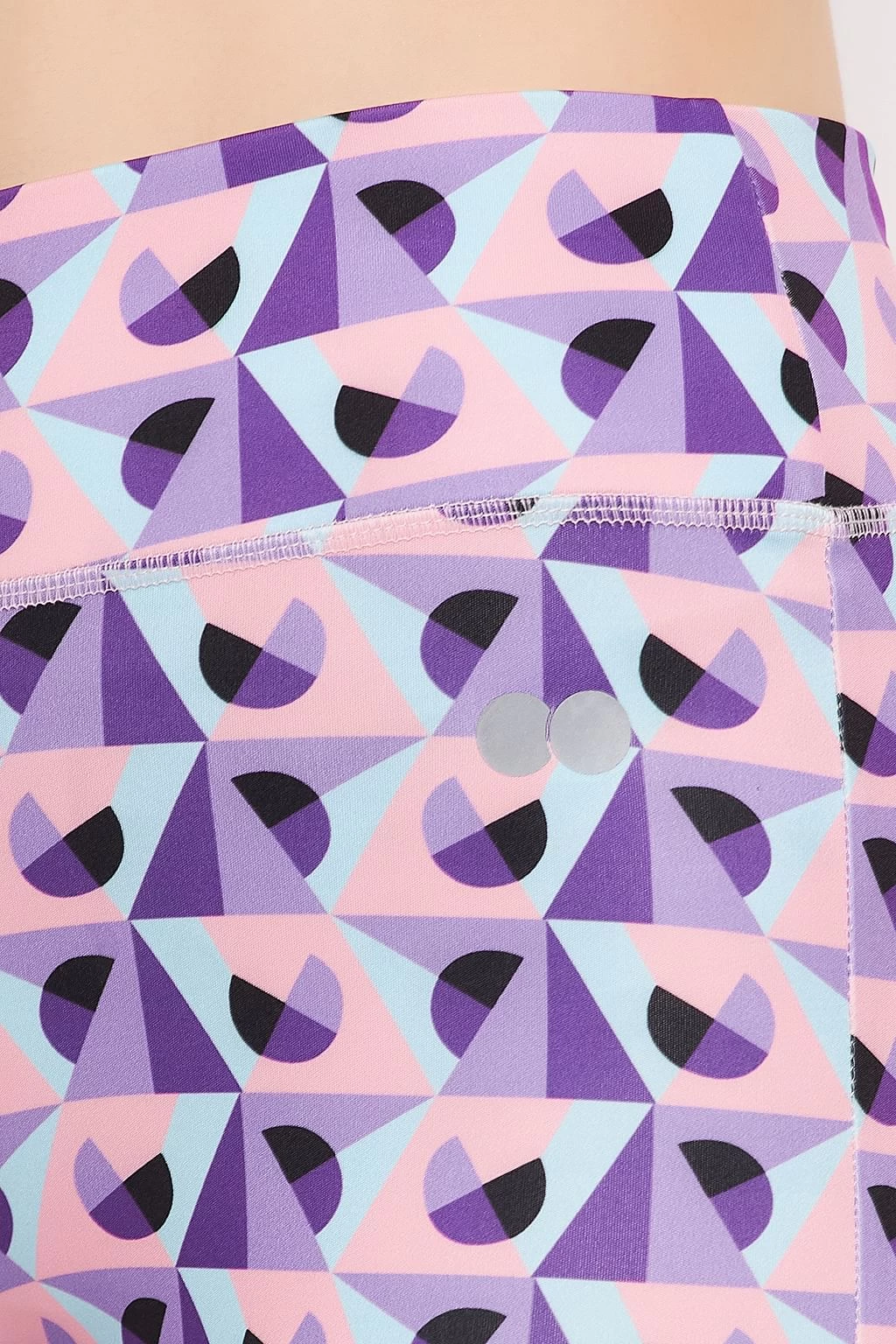 Medium Impact Padded Printed Active Sports Bra & High Rise Active Tights With Side Pocket In Purple - Image 6