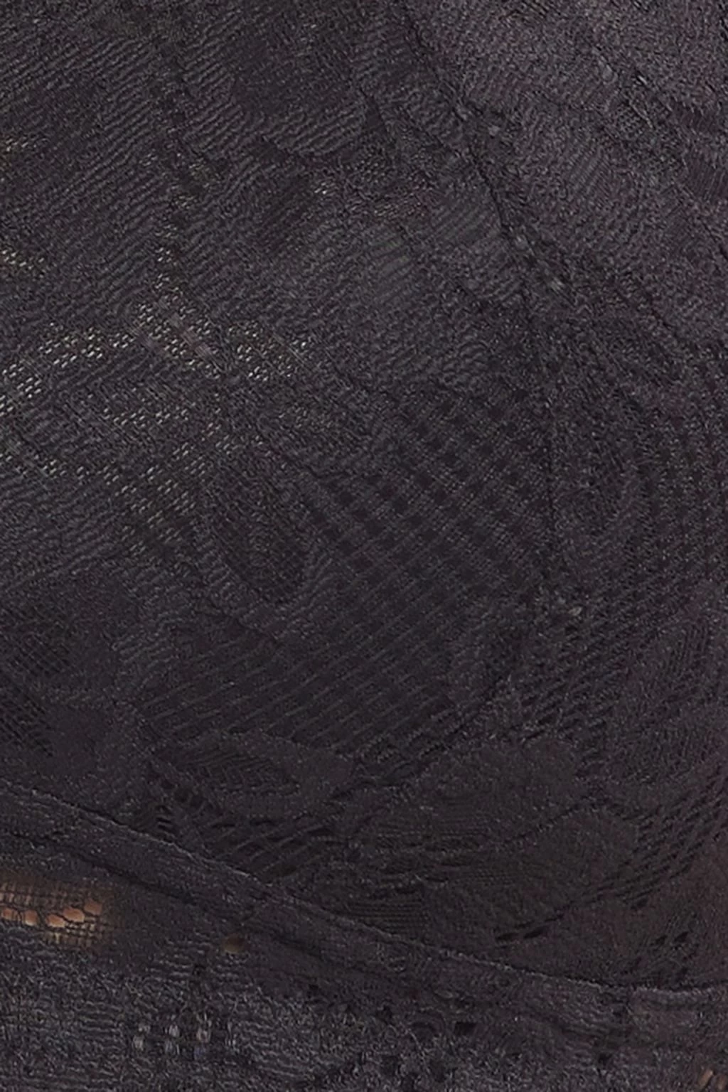 Non-Padded Non-Wire Full Cup Bralette In Black - Lace - Image 4