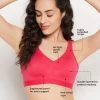 Non-Padded Non-Wired Full Figure Spacer Cup T-shirt Bra In Hot Pink - Cotton Rich