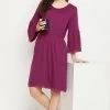 Chic Basic Short Nighty In Purple - Modal