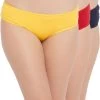 Pack Of 3 Mid Waist Hipster Panties - Cotton