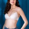 Padded Non-Wired Demi Cup T-shirt Bra In Soft Pink
