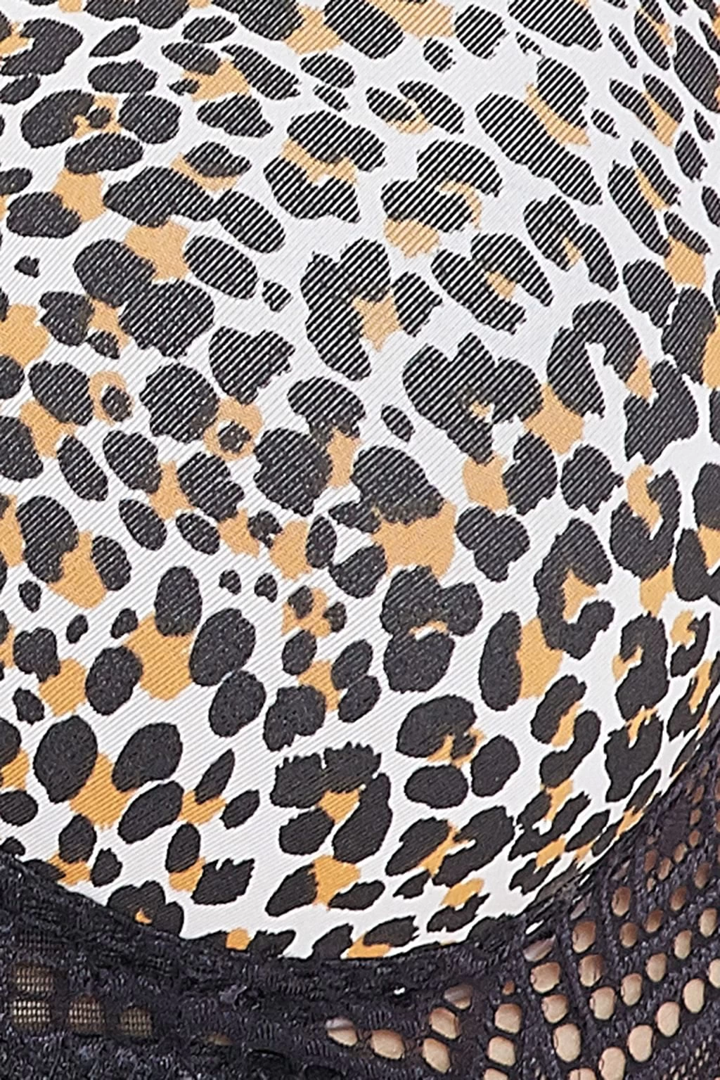 Padded Non-Wired Full Cup Animal Print T-shirt Bra In Black - Lace - Image 6