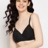 Padded Non-Wired Full Cup Multiway Bra In Black - Lace