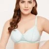 Padded Non-Wired Full Cup Multiway Bra In Light Blue - Lace