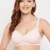 Padded Non-Wired Full Cup Striped Multiway T-shirt Bra In Peach Colour