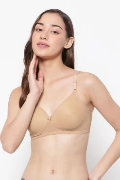 Padded Non-Wired Full Cup T-shirt Bra In Nude Colour