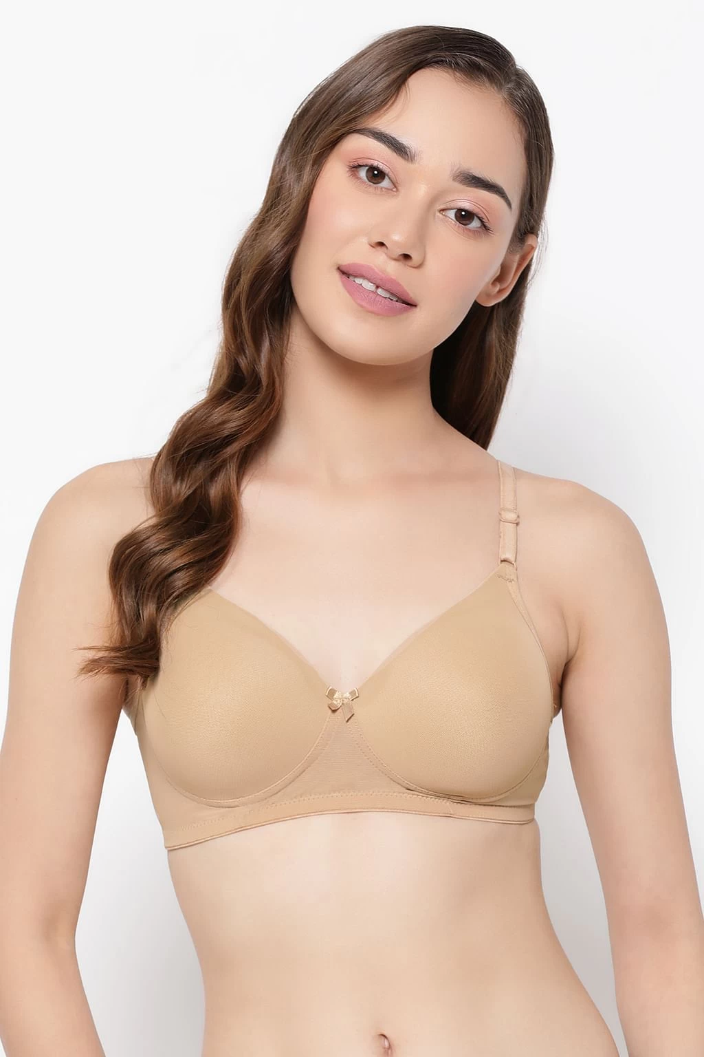 Padded Non-Wired Full Cup T-shirt Bra In Nude Colour - Image 2