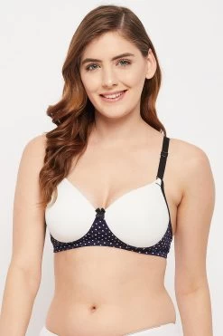 Padded Non-Wired Full Cup T-shirt Bra In White