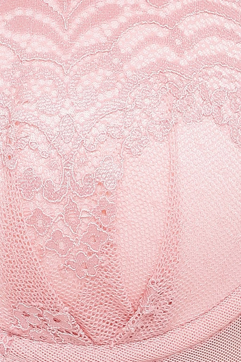 Padded Underwired Multiway Strapless Bra In Light Pink With Balconette Style - Lace With Matching - Image 4