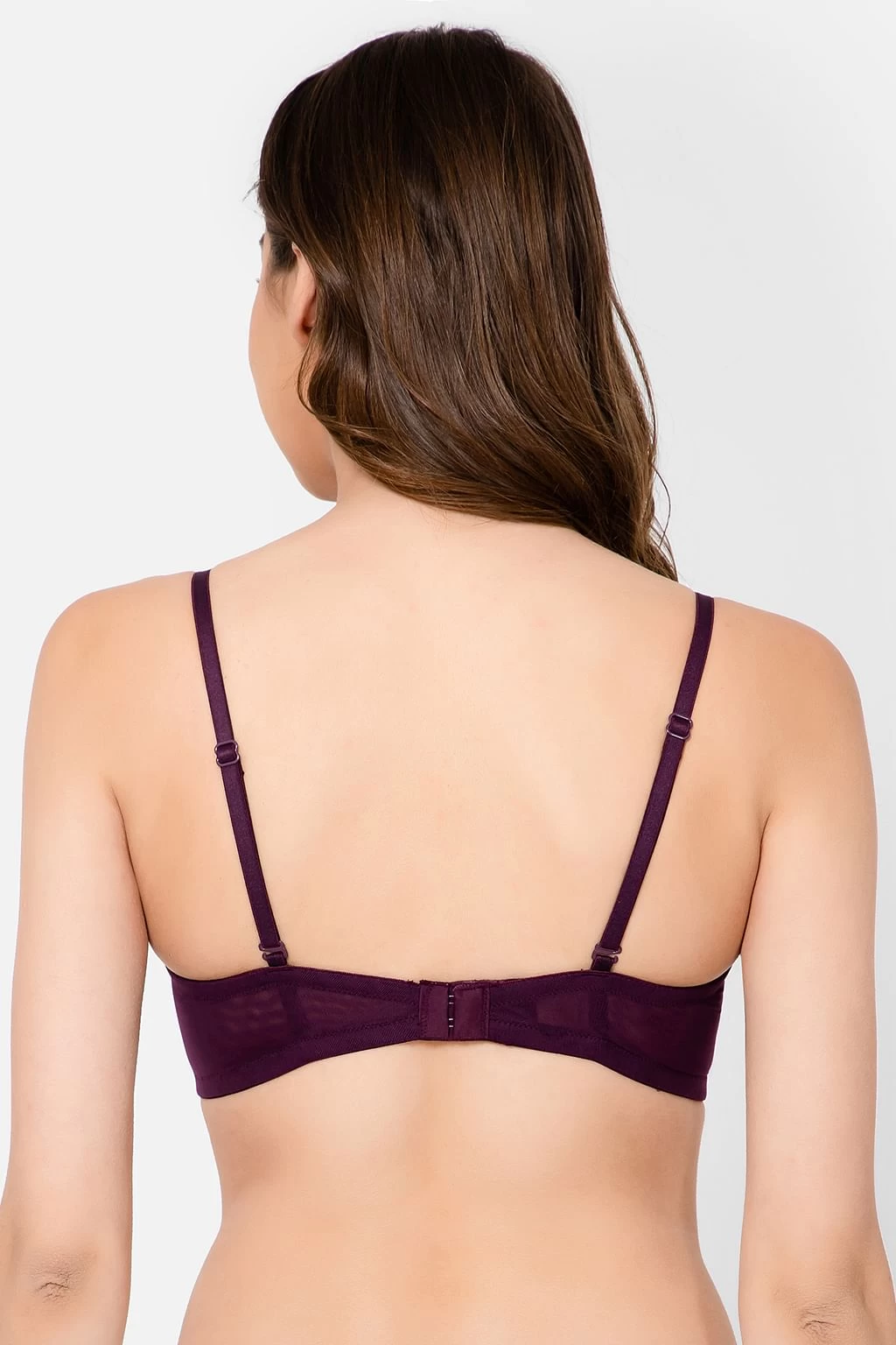Padded Underwired Full Cup Multiway Strapless Balconette T-shirt Bra In Wine Colour - Image 4