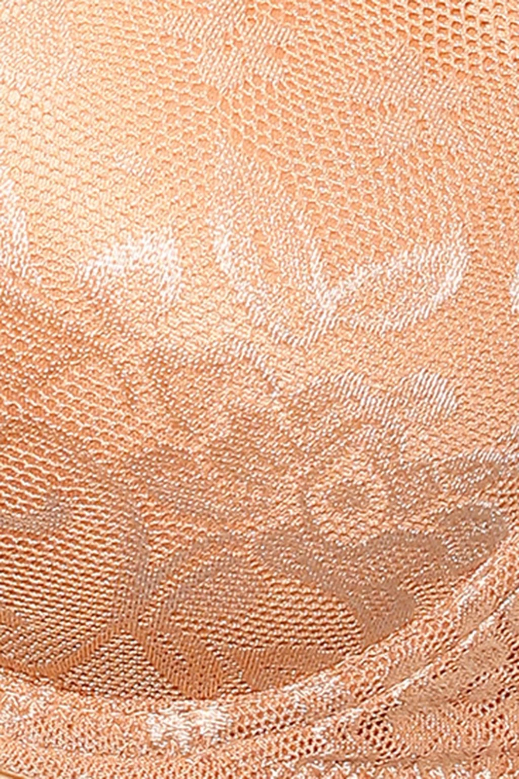 Invisi Padded Underwired Full Cup Strapless Balconette Bra In Brown With Transparent Straps & Band - Lace - Image 5