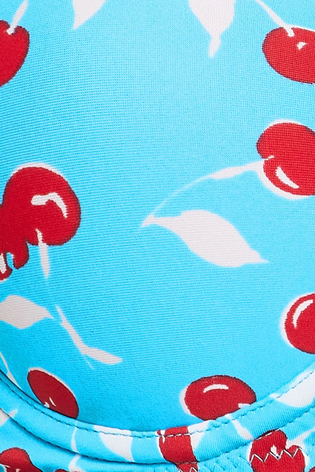 Padded Underwired Full Cup Cherry Print Balconette T-shirt Bra In Sky Blue - Image 5