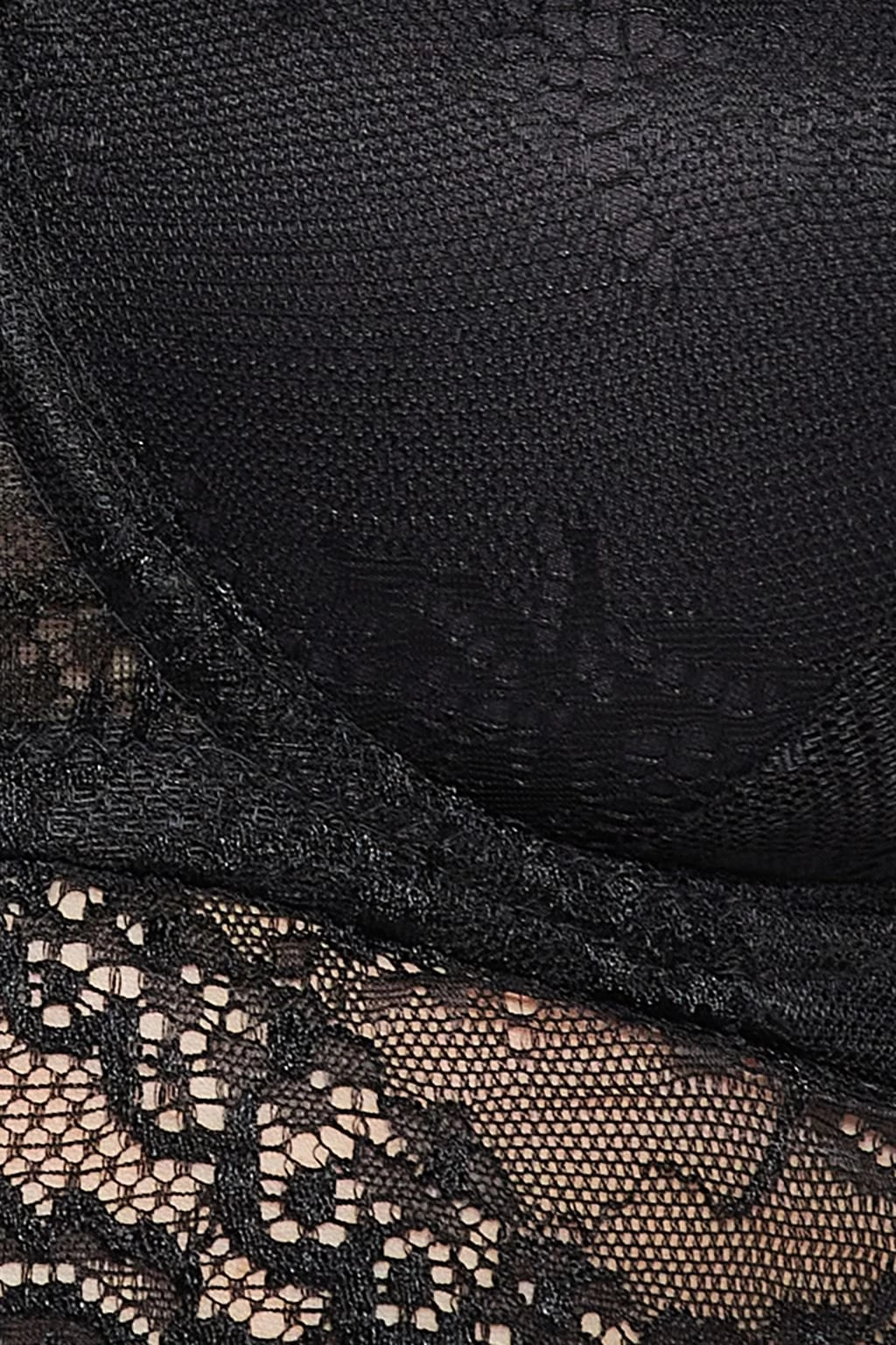 Padded Underwired Full Cup Multiway Strapless Bralette In Black - Lace - Image 5