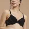 Level 1 Push-Up Underwired Demi Cup Bridal Bra In Black