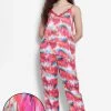 Print Me Pretty Cami Top & Pyjama Set In Multicolour - Satin
