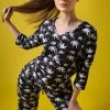 Print Me Pretty Top & Pyjama Set In Black - 100% Cotton