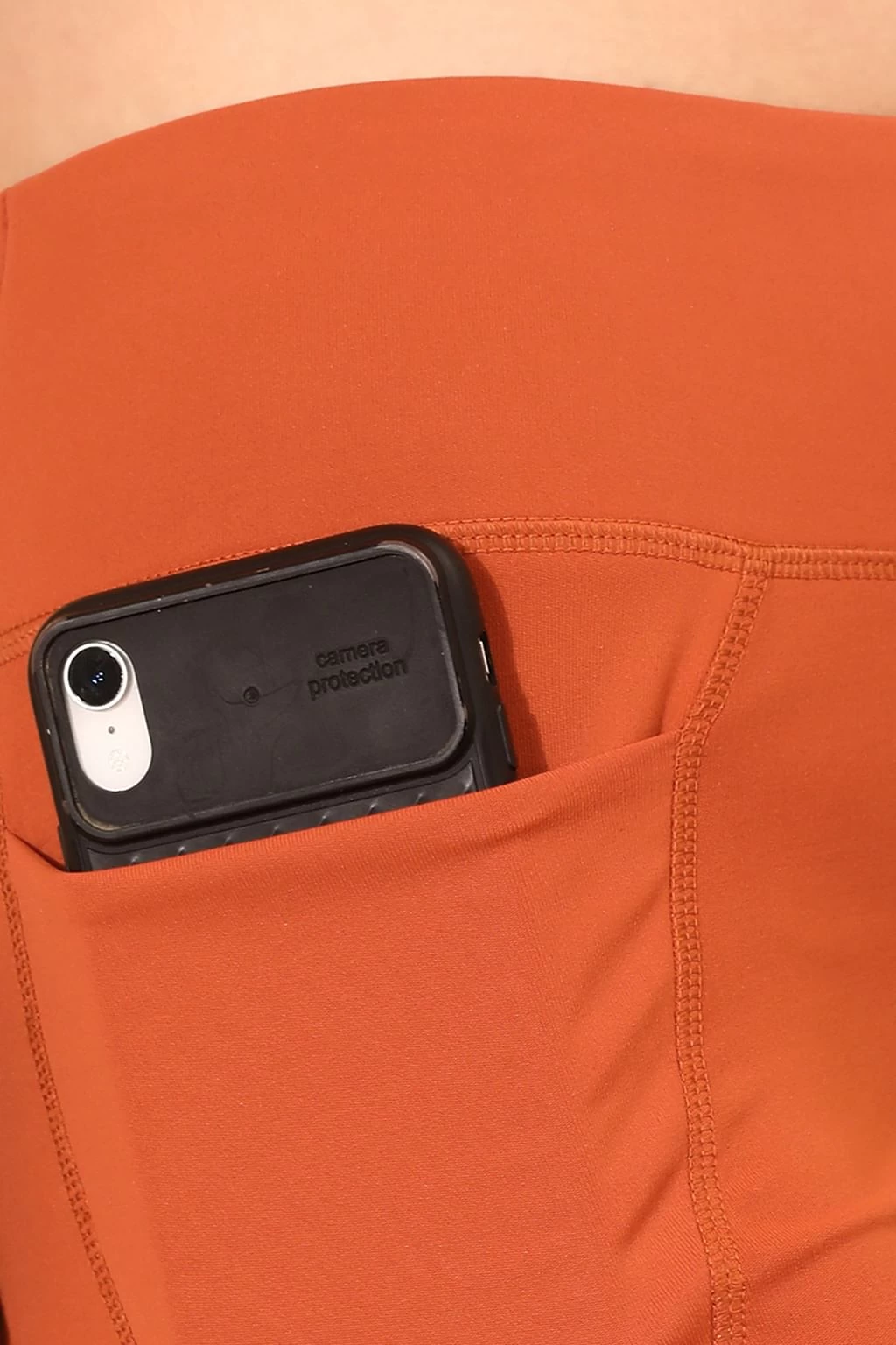 Snug-Fit High-Rise 4 Pocket Active Tights In Orange - Image 7